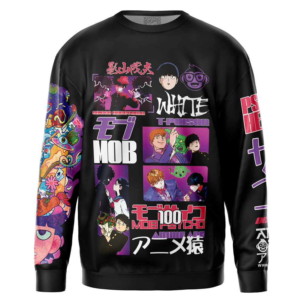 Shigeo Kageyama V4 Mob Psycho 100 Streetwear Sweatshirt - Image 2