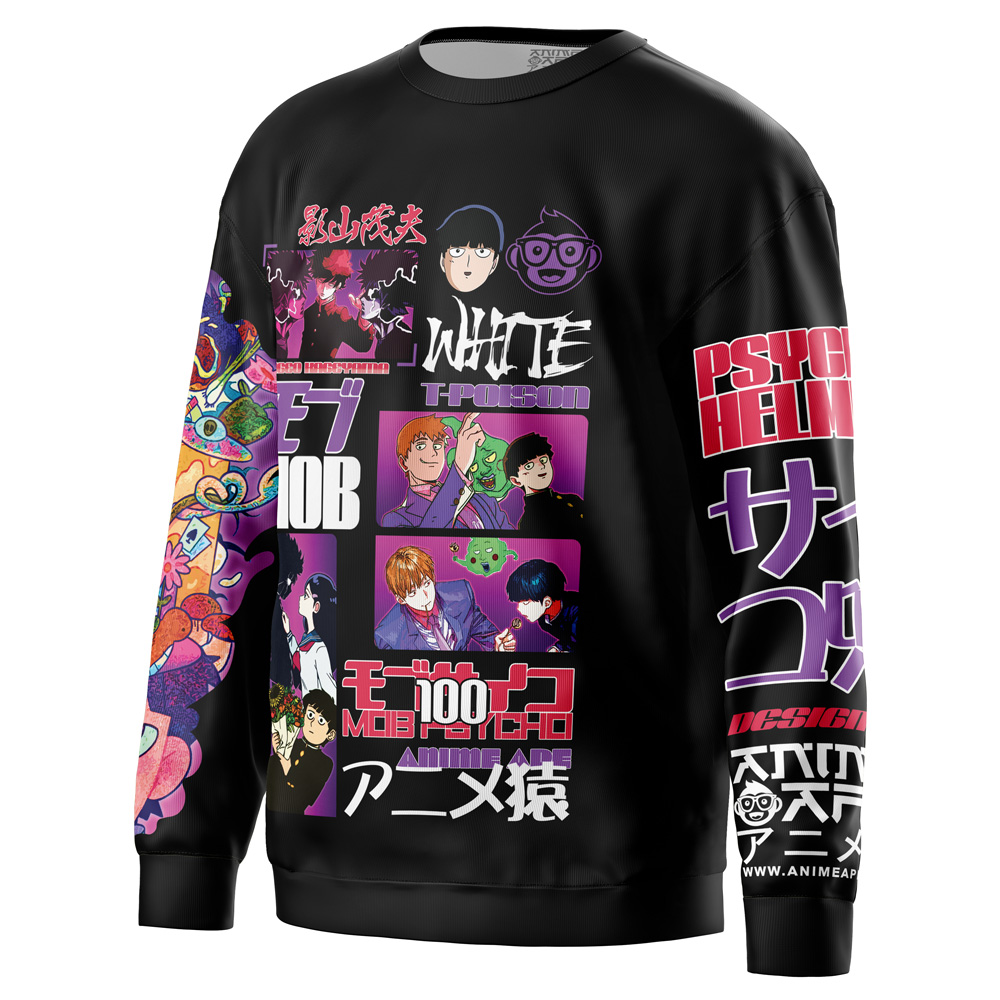 Shigeo Kageyama V4 Mob Psycho 100 Streetwear Sweatshirt - Image 3