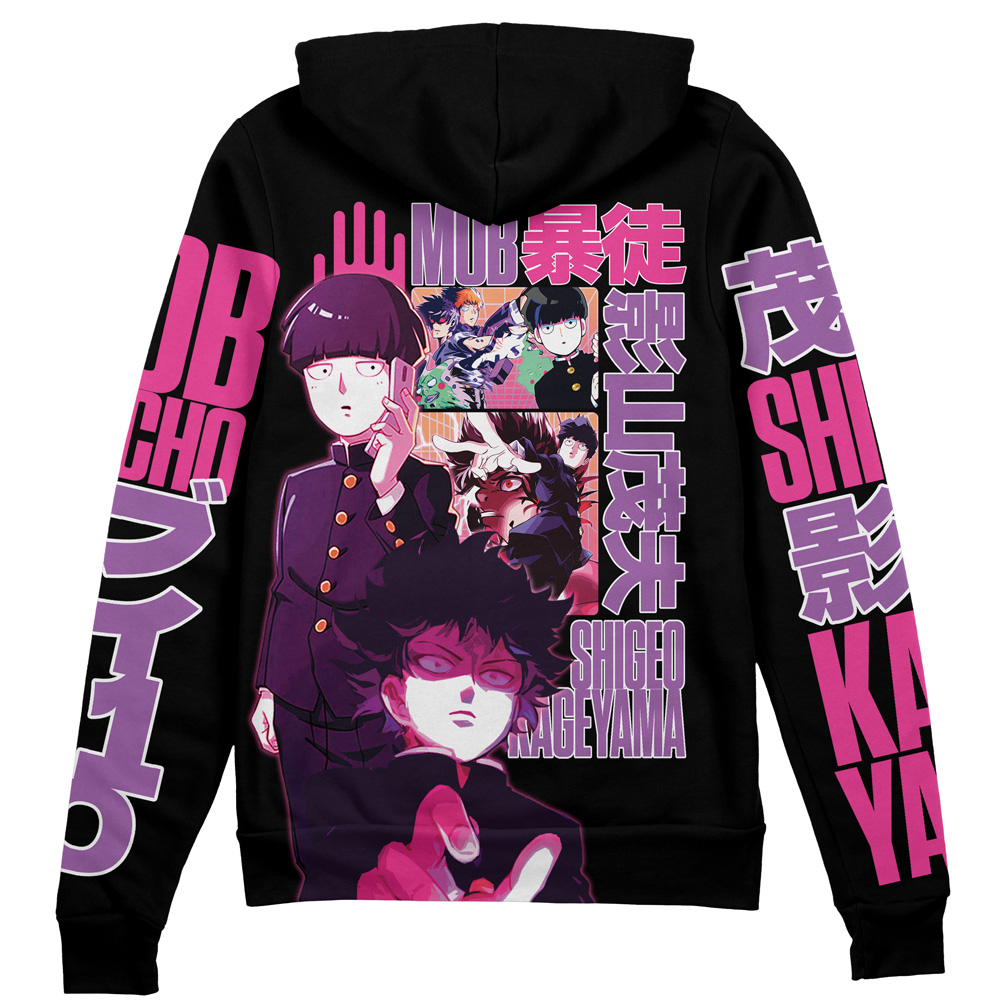 New Shigeo Kageyama Mob Psycho 100 Streetwear Zip Hoodie Jacket
