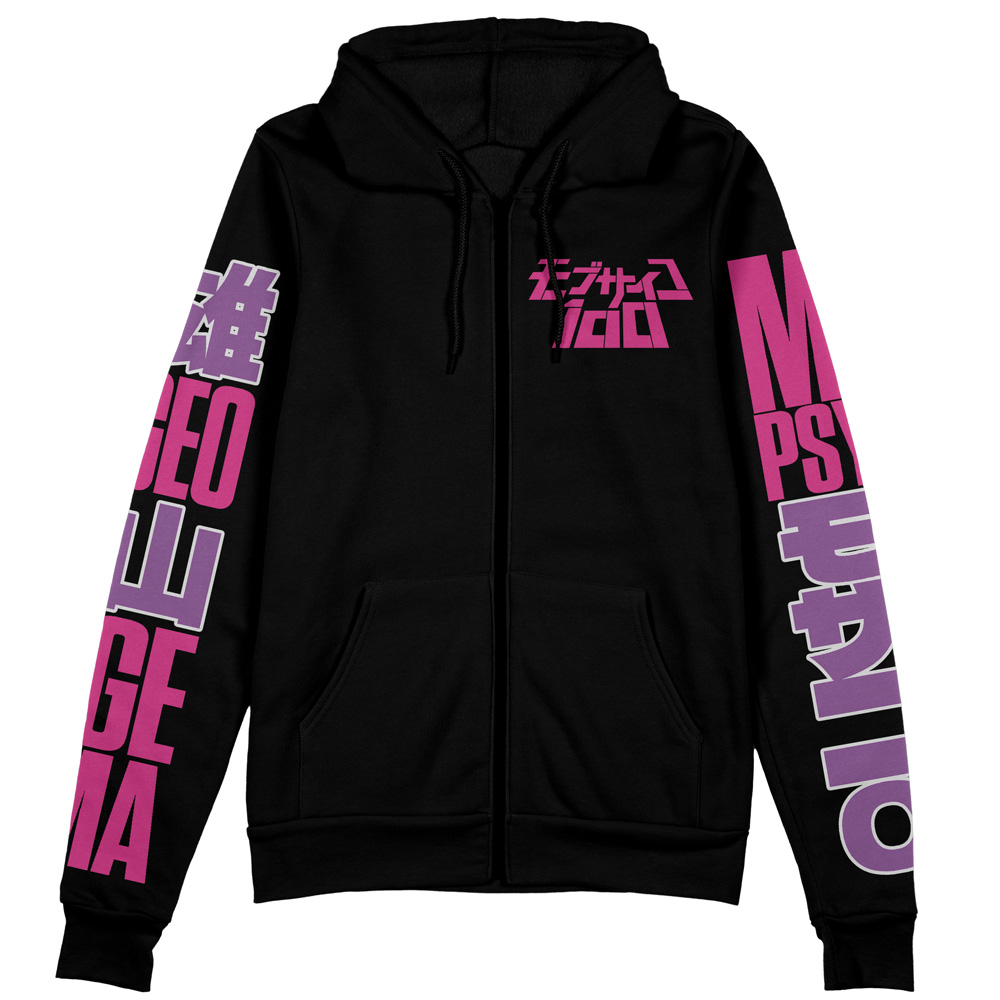 New Shigeo Kageyama Mob Psycho 100 Streetwear Zip Hoodie Jacket - Image 2