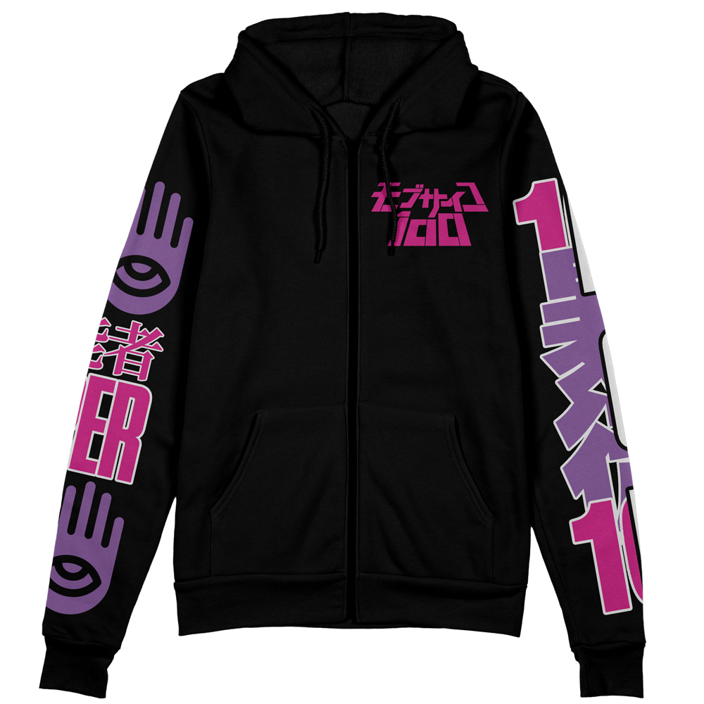 Hot Shigeo Kageyama Mob Psycho 100 Streetwear Zip Hoodie Jacket - Image 2
