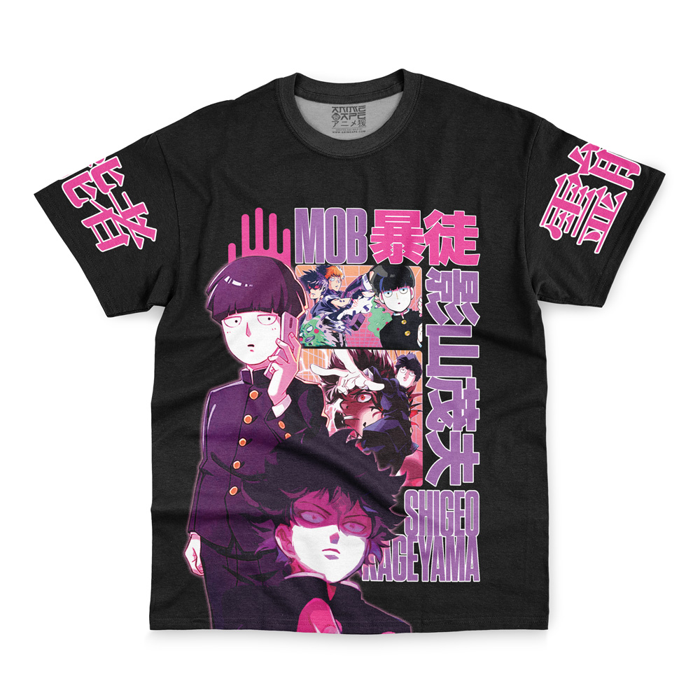 Hot Shigeo Kageyama Mob Psycho 100 Streetwear T-Shirt - Image 2